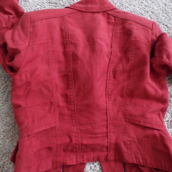 WHBM Orange linen blend blazer 2 - Picture 7 of 7